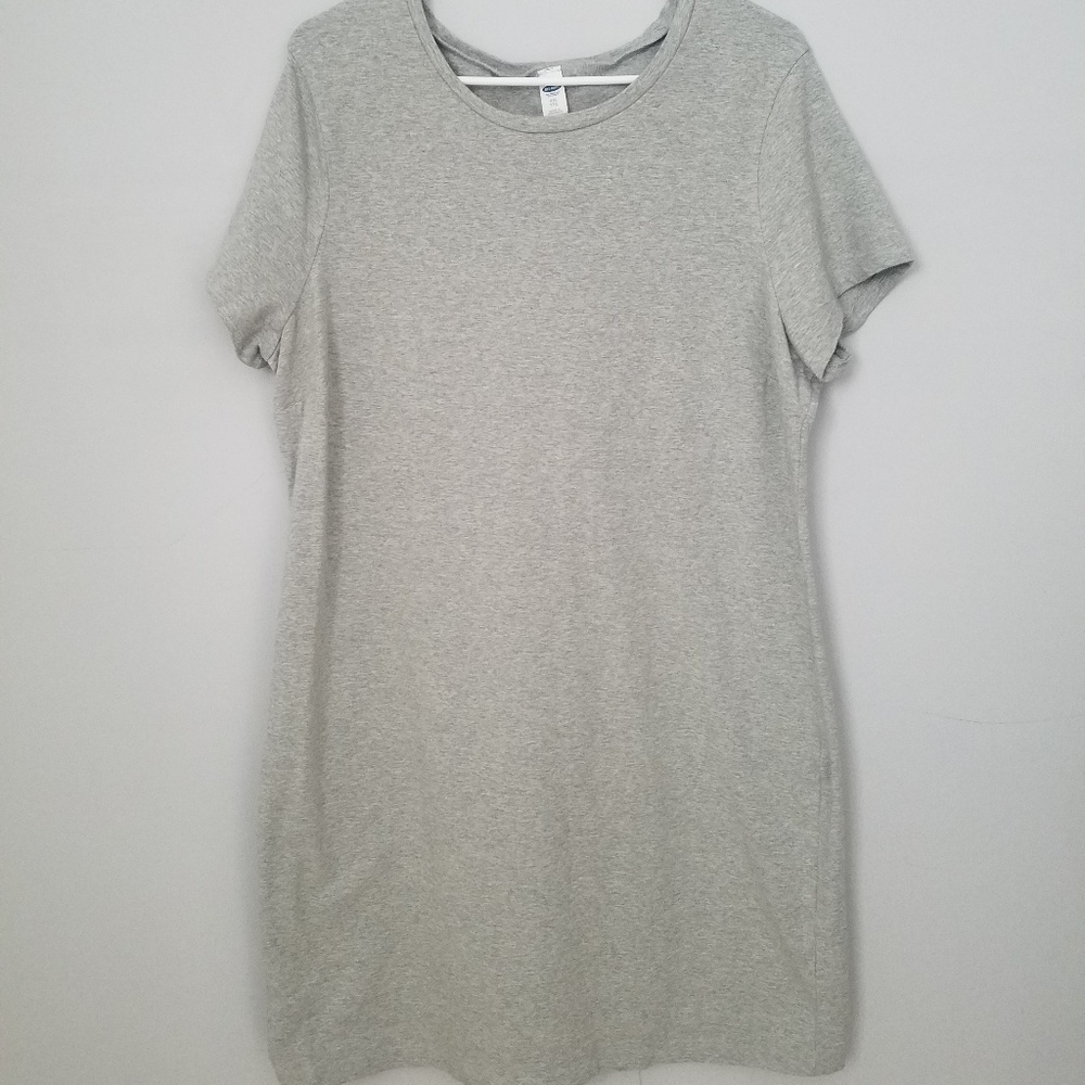 Old Navy Light Grey Basic Shirt Dress